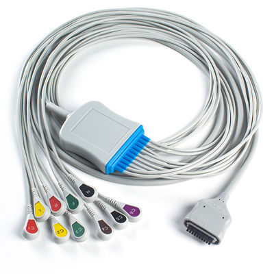 EDAN Dx12 10Lead ECG Holter Cable Snap 2.2M Cabos de tronco e fios de chumbo comprimento 0.8/1.2M