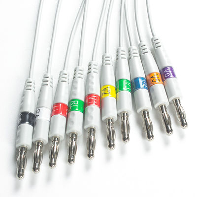 Compatível com cabo de ECG Welch Allyn AHA Banana para ECG de repouso PCR 100, SE-PRO-600 Cardioperfect Pro Recorder