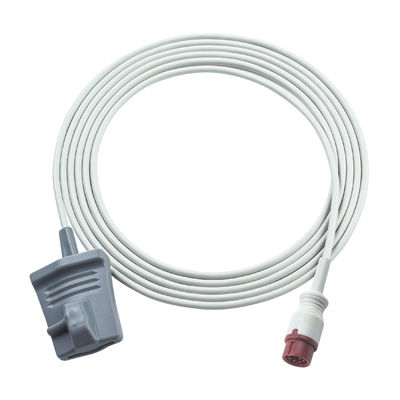 Compatível Biolight S12 Sensor SpO2 de ponta de borracha para adultos Biolight M12 S M Série 9Pin 3.0M