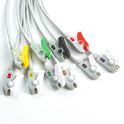 Compatível Mindray BeneHeart D6 Desfibrilador 10Lead EKG Leadwires IEC Grabber