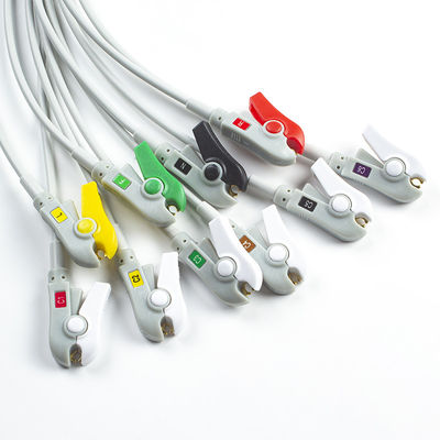 Compatível Mindray BeneHeart D6 Desfibrilador 10Lead EKG Leadwires IEC Grabber