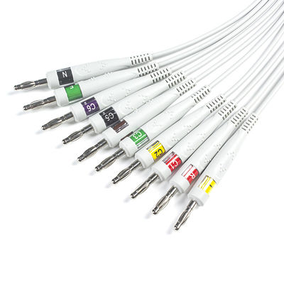 Cable de diagnóstico GE ECG compatível 10Lead IEC Banana para GE AM4, AM5, CASE 12, CASE 15, CASE 16,CENTRA MAC12