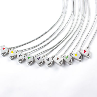 Compatível P-Hilips Trim 10Lead ECG Cable IEC Snap para PageWriter Trim I, PageWriter Trim II