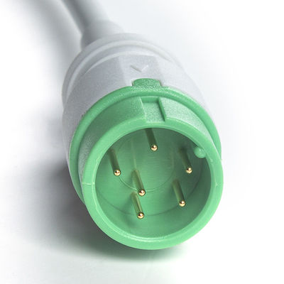 Cable de ECG AHA Grays compatível IVY 5Lead Snap 1m 3,0 diâmetro