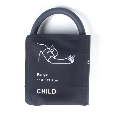 Cor da mangueira Cinza Pediátrica NIBP Mancha 13,8-21,5cm Mancha de nylon Tubo único sem bexiga