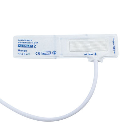 Não-látex Neonatal descartável NIBP Cuff Tubo único Tamanho 2 4-8cm