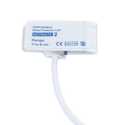 Não-látex Neonatal descartável NIBP Cuff Tubo único Tamanho 2 4-8cm