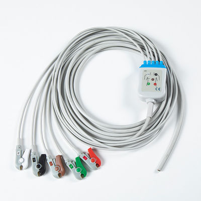 5 Grão de chumbo AHA Grabber Cable ECG semi-feito Peças sobressalentes para equipamentos hospitalares