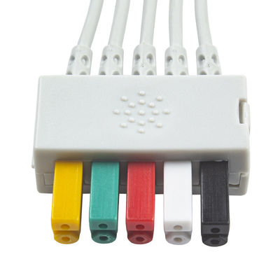 Siemens Patient Cable ECG 5 Lead Siemens IEC Grabber ECG Lead para adulto ou pediátrico em cinza