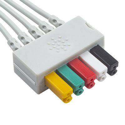S-iemens Patient Cable ECG 5 Lead S-iemens IEC Grabber ECG Lead para adulto ou pediátrico em cinza