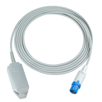 Sensor SpO2 de ligação direta Draeger compatível com cinza para Infinity Delta 7Pin Vida útil 24 meses