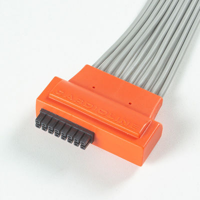 Compativel Cardioline Touch ECG 10Lead ECG Cable IEC Snap com TPU cinza e laranja