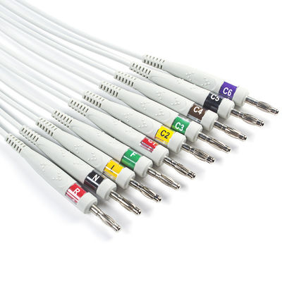 Cabo de ECG 10Lead IEC Banana 4.0mm Para Nihon Kohden ECG-9320 ECG-9522P BR-911D
