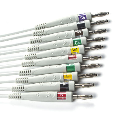 Cabo de ECG 10Lead IEC Banana 4.0mm Para Nihon Kohden ECG-9320 ECG-9522P BR-911D