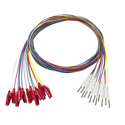 O grabber da tomada do ruído 2,0 com os elétrodos macios do eletroencefalograma do EEG do escudo exterior chapeou o elétrodo dos Leadwires do EMG do EEG do ouro