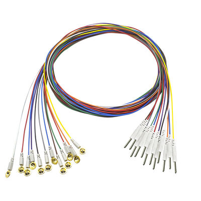 3,5 mono tipo elétrodo do copo do EEG da tomada dos Leadwires do EMG do EEG dos elétrodos do tampão do ouro