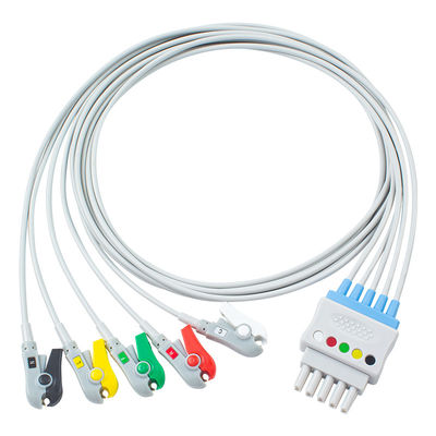 A ligação da Philips M1625A 989803104521 ECG prende o IEC do cabo de 6 ligações grampeia PM 20 IntelliVue MX800