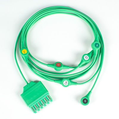 Cabo de ECG MS14682 Draeger ECG Pino Único Monolead 6Leads Fios Condutores IEC Snap