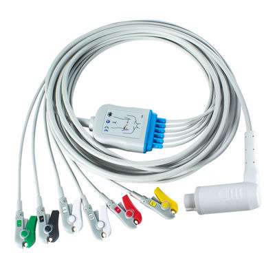Corpus 3 6Lead IEC Grabber Patient Cable com codificação de cores de chumbo AHA/IEC