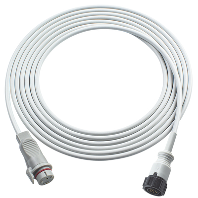 Cabo adaptador IBP compatível com GE 5 pinos para Abbott 3,5M TPU cinza