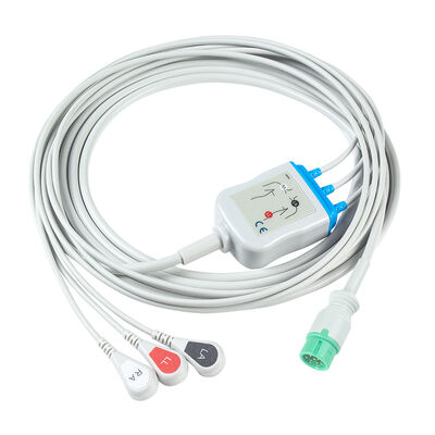 Yonker IE12 E12 E12S 9Pin Multi-Parameter Monitor ECG Cable 6Pin ECG Cabos e fios de chumbo