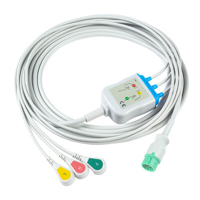 Yonker IE12 E12 E12S 9Pin Multi-Parameter Monitor ECG Cable 6Pin ECG Cabos e fios de chumbo