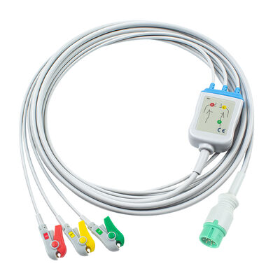 Yonker IE12 E12 E12S 9Pin Multi-Parameter Monitor ECG Cable 6Pin ECG Cabos e fios de chumbo
