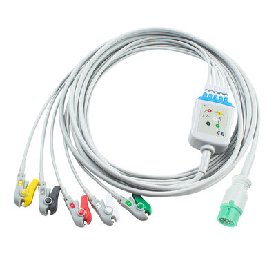 Yonker IE12 E12 E12S 9Pin Multi-Parameter Monitor ECG Cable 6Pin ECG Cabos e fios de chumbo