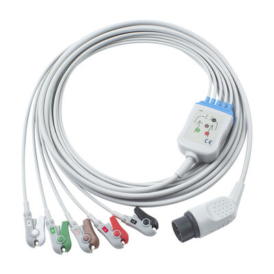 NihonKohden OEC-6102A Cabo ECG de 8 pinos e fios condutores