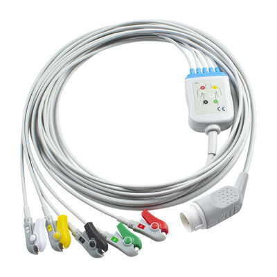 Cabo ECG de 8 pinos Ph 43100A e fios condutores hp CodeMaster XL + máquina desfibriladora