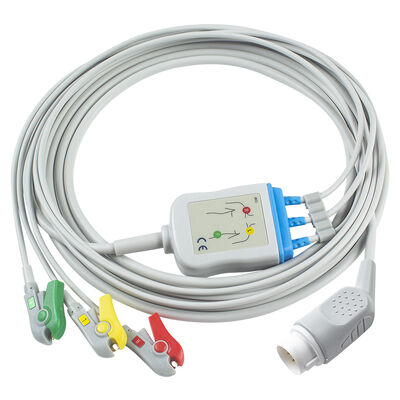 Cabo ECG de 8 pinos Ph 43100A e fios condutores hp CodeMaster XL + máquina desfibriladora