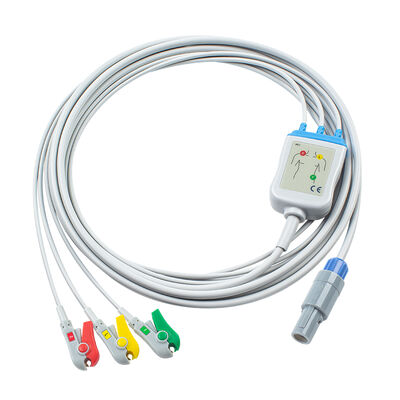 Huntleigh 8Pin Multi-Parameter Monitor Smartsigns Compact 300 500 ECG Cable Cabos ECG e fios de chumbo