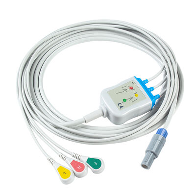 Huntleigh 8Pin Multi-Parameter Monitor Smartsigns Compact 300 500 ECG Cable Cabos ECG e fios de chumbo