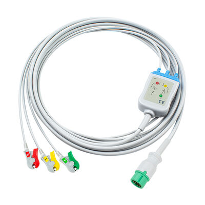 Yonker 12Pin E12 Um cabo ECG directo Cabos ECG e fios de chumbo 3Lead AHA IEC