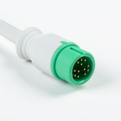 Yonker 12Pin E12 Um cabo ECG directo Cabos ECG e fios de chumbo 3Lead AHA IEC