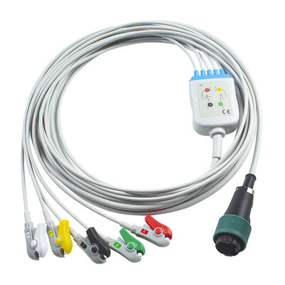 Saadat 6 pinos 8 pinos cabo ECG de uma peça e fios condutores