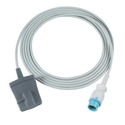 Cabo de Sensor de SpO2 de 10 Pinos Compatível com LEPU Creative Aiview V12 V10 PH10 PH12 VX VS com 2,5 M de Comprimento