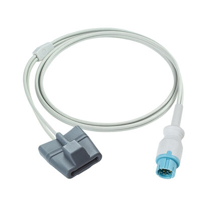 Cabo de Sensor de SpO2 de 10 Pinos Compatível com LEPU Creative Aiview V12 V10 PH10 PH12 VX VS com 2,5 M de Comprimento