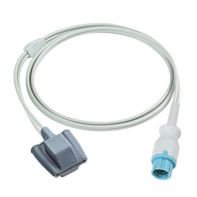 Cabo de Sensor de SpO2 de 10 Pinos Compatível com LEPU Creative Aiview V12 V10 PH10 PH12 VX VS com 2,5 M de Comprimento