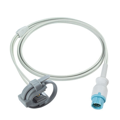 Cabo de Sensor de SpO2 de 10 Pinos Compatível com LEPU Creative Aiview V12 V10 PH10 PH12 VX VS com 2,5 M de Comprimento