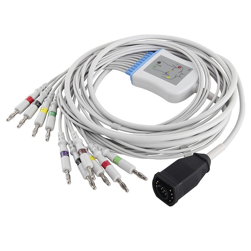Conector da banana do IEC 4,0 do cabo E/M Series And Leadwires do ECG de Zoll