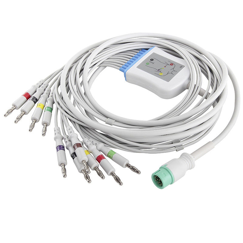 Cabo do conector ECG da banana do IEC 4,0 do cabo e dos Leadwires do ECG de Comen M2461A