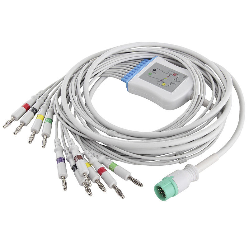 O conector do IEC 4.0Banana do cabo e dos Leadwires do ECG de Fukuda Direto-conecta o cabo do ECG