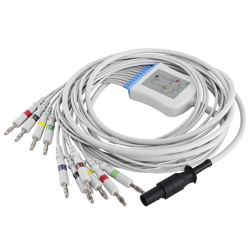 Conector da banana do IEC 4,0 dos Leadwires do cabo 60-00180-01 do ECG de Mortara