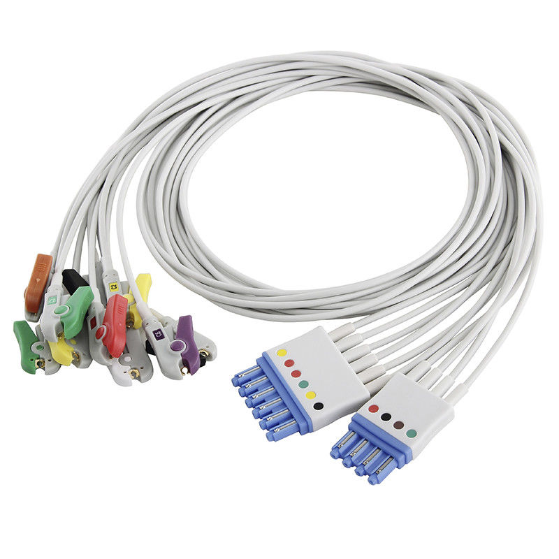 Leadwires do ECG da banana do IEC 4,0 do material dos Leadwires TPU da Philips 4+6 ECG