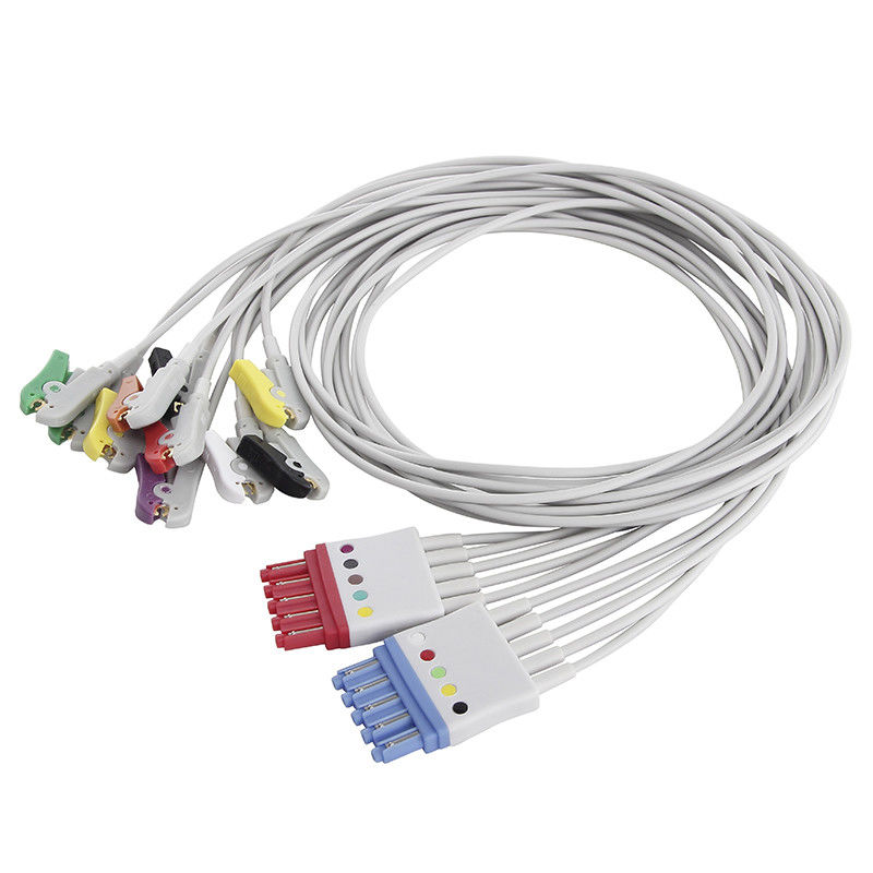 Fio de ligação do ECG da ligação da ligação 6 da banana 4 do IEC 4,0 da Philips 5+5 dos Leadwires do OEM ECG