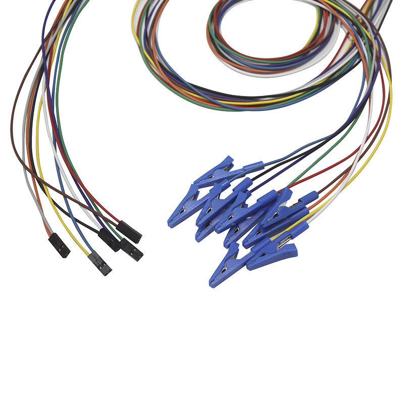 Elétrodo do fio de ligação do EMG do EEG dos Leadwires dos elétrodos do EEG do agrafo dos grampos do crocodilo de Du Pont 2 Pin Plug Grabber