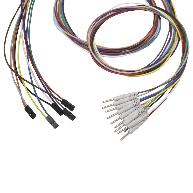 Elétrodo do fio de ligação do EMG do EEG de Pin Plug To 2,00 milímetro Pin Leadwires Plated Gold dos elétrodos 2 do EEG de Du Pont