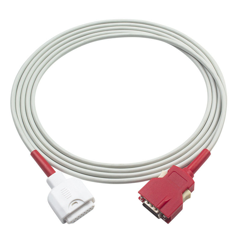 Cabo de extensão vermelho 2406 da tecnologia SpO2 do sensor do cabo SpO2 do boi do pulso de for M-asi-mo