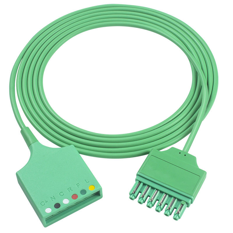 Cabo Adaptador de Tronco ECG Sie-me-ns Draeger MS16256 6 Vias Cabo de Extensão de Tronco ECG Drager Conector de Pino Único